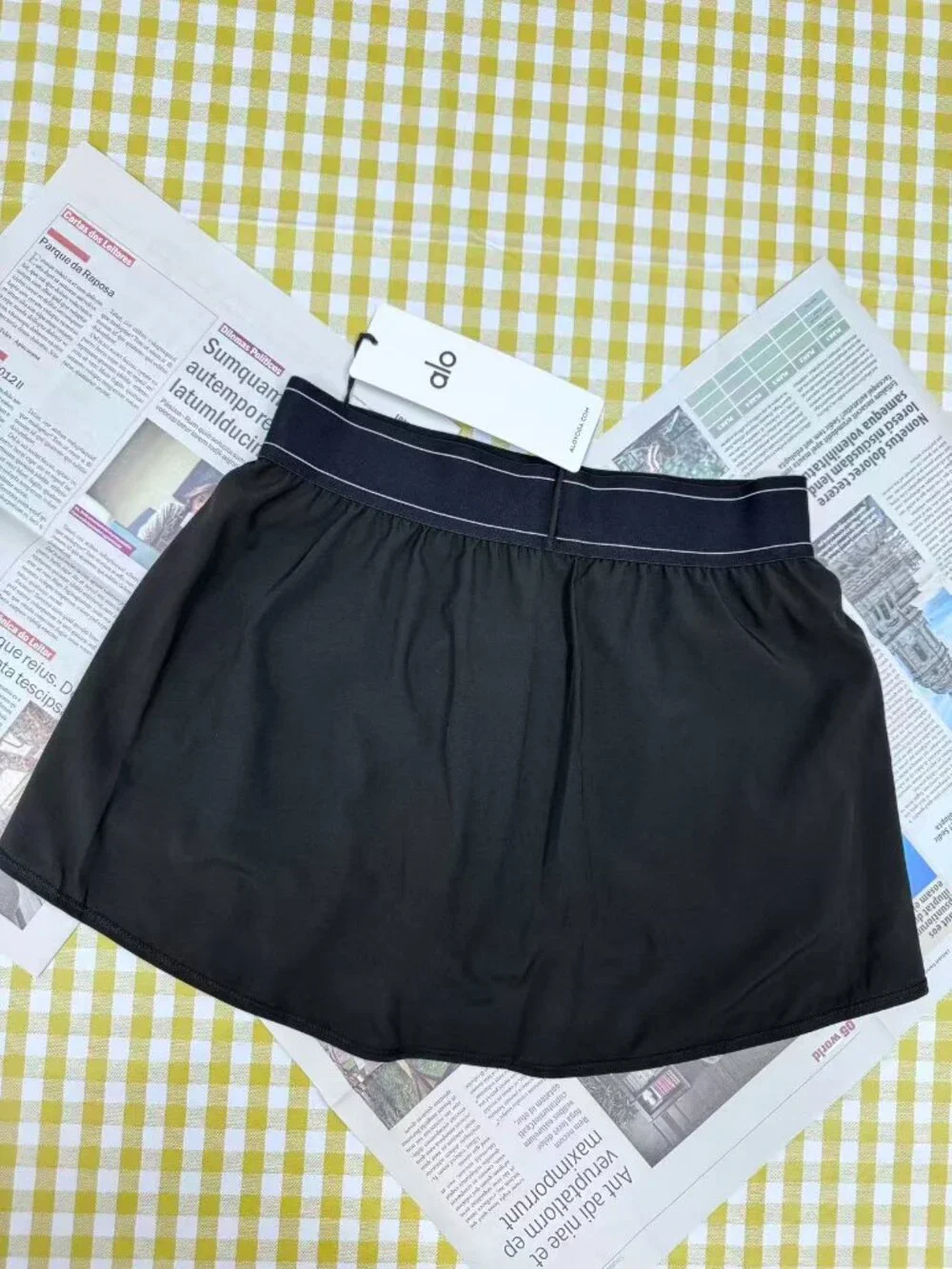 Black ALO Yoga Match Point Tennis Skirt 😎NWT 🖤High Waist Athletic Skirt (S/M)